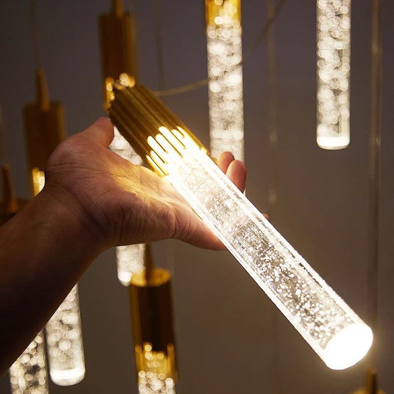 Kalsten | Glass Pendant Lamp in Cylindrical Shape - Lustreau