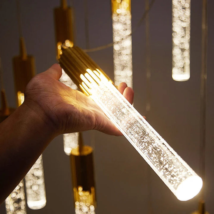 Kalsten | Glass Pendant Lamp in Cylindrical Shape - Lustreau