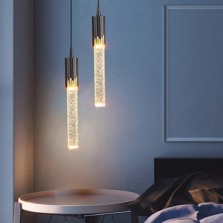 Kalsten | Glass Pendant Lamp in Cylindrical Shape - Lustreau