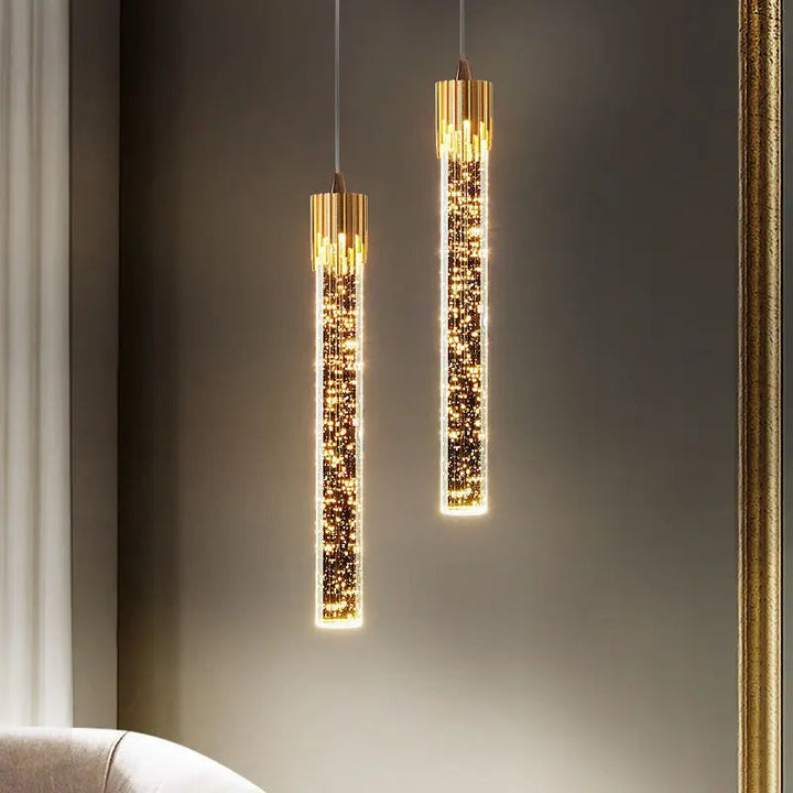 Kalsten | Glass Pendant Lamp in Cylindrical Shape - Lustreau