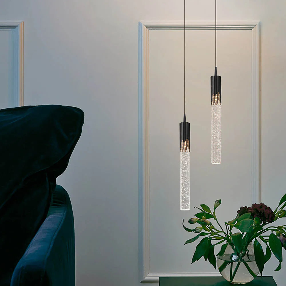 Kalsten | Glass Pendant Lamp in Cylindrical Shape - Lustreau