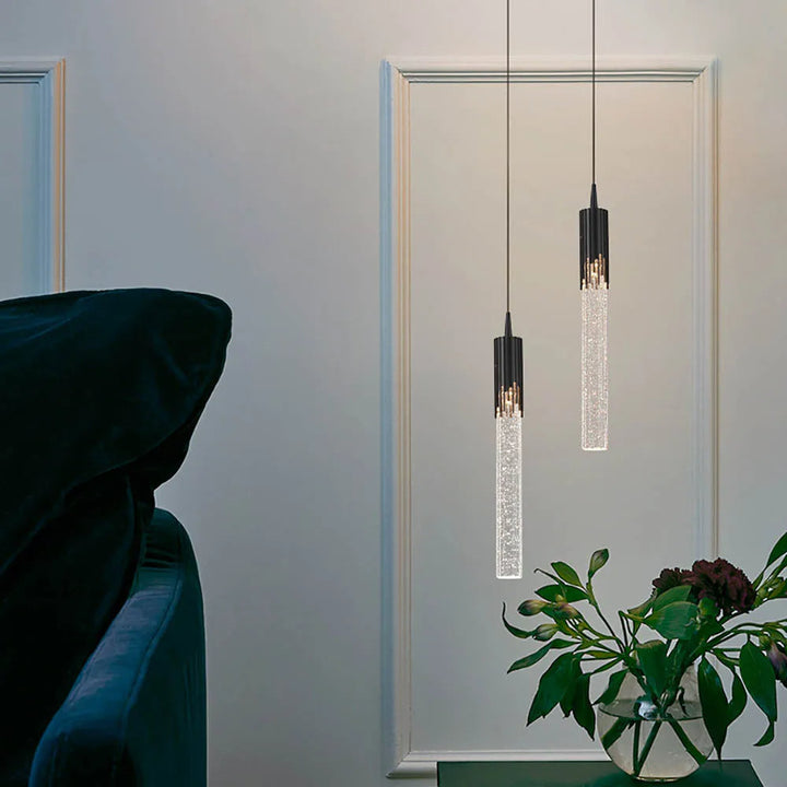 Kalsten | Glass Pendant Lamp in Cylindrical Shape - Lustreau