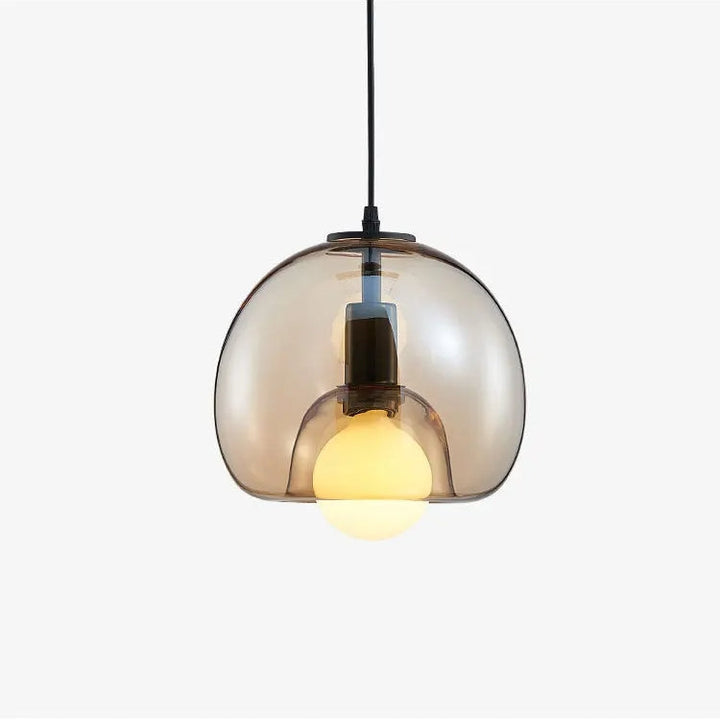 Handblown Stained Glass Orb Pendant Light Lampshade | Kalsten