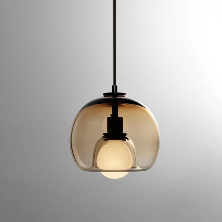 Handblown Stained Glass Orb Pendant Light Lampshade | Kalsten