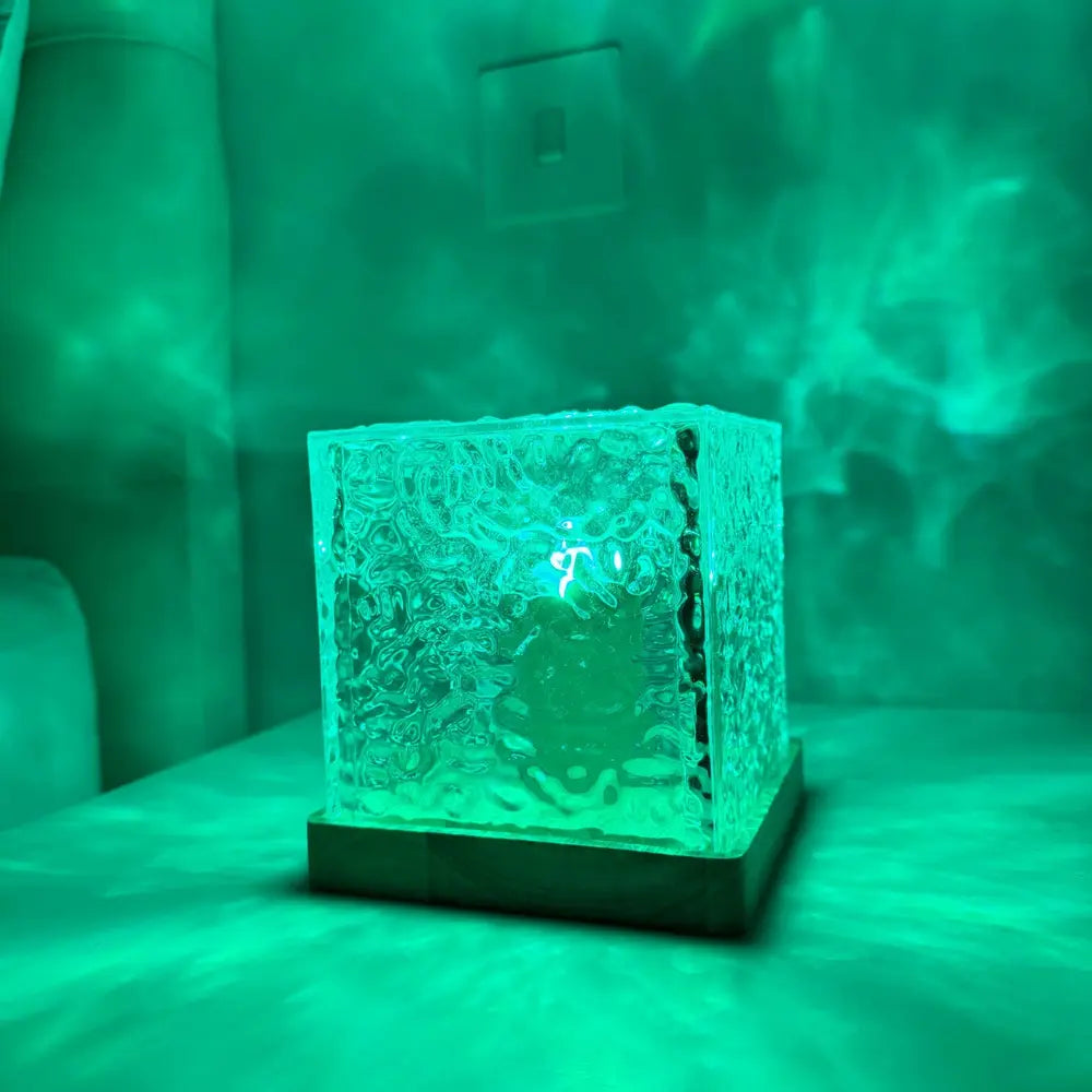 Table Lamp Glass Cube Ambient Light | Kalsten