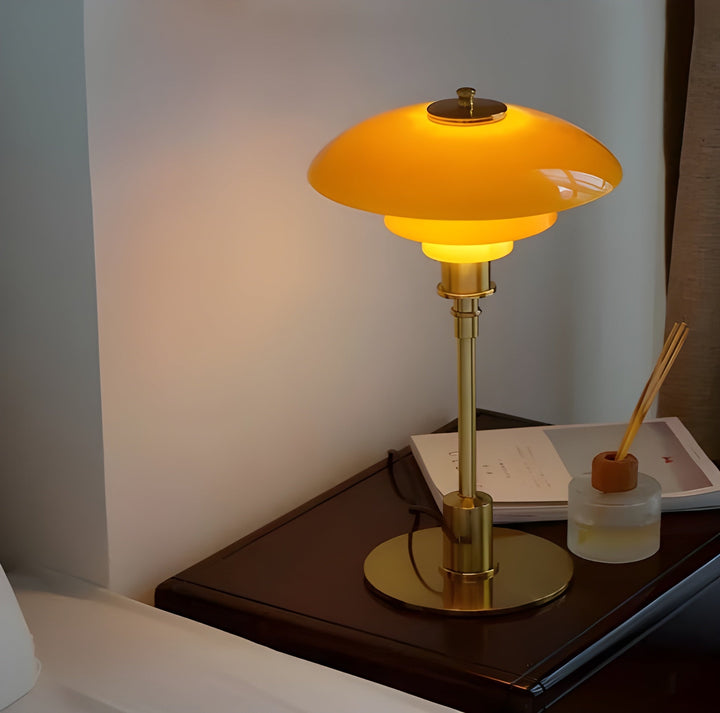 NordiGlow LED Table Lamp – Elegant glass design in Nordic style, dimmable lighting for office, living room or bedroom | Kalsten