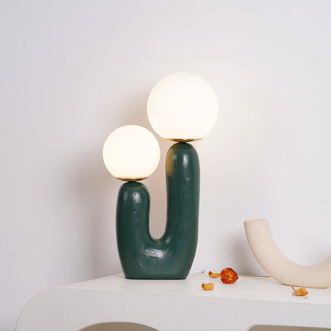 Contemporary Style Table Lamp with Natural Accent | Kalsten