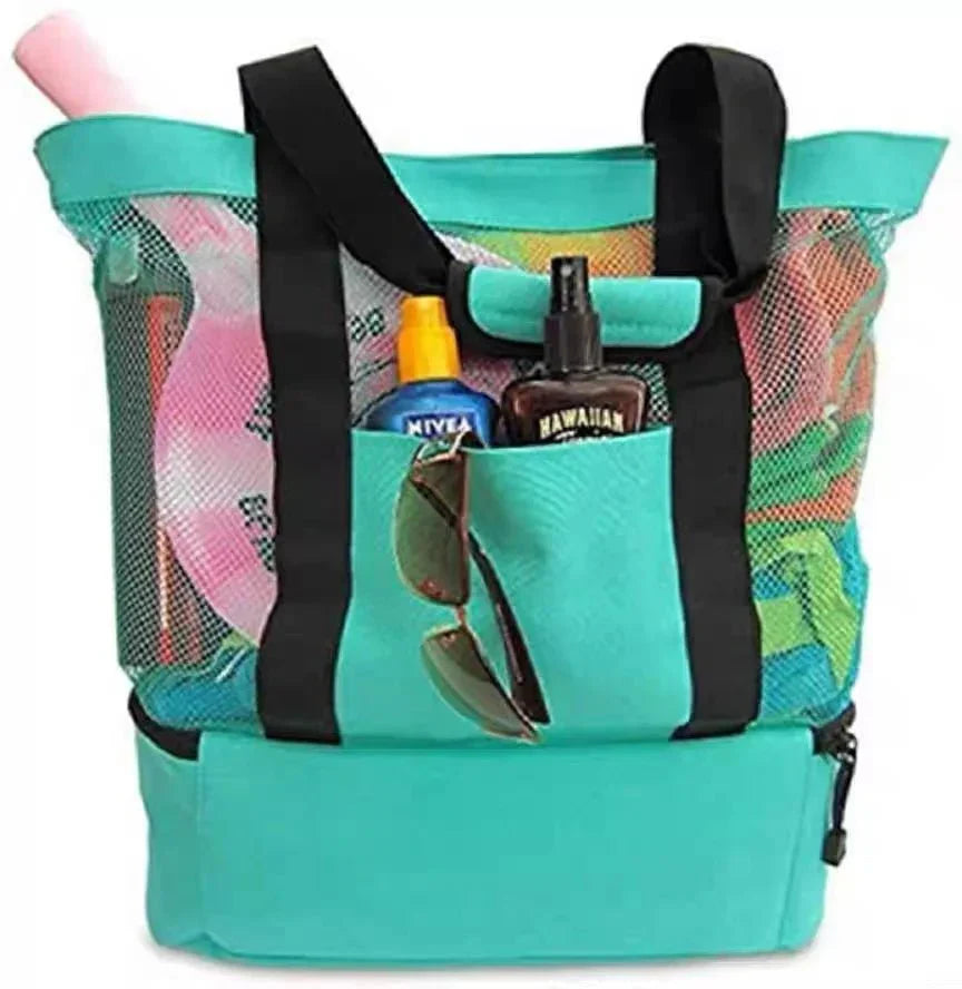 Kalsten | High-Capacity Picnic and Beach Bag – Waterproof, Double-Layer Mesh Design for Outdoor Adventures