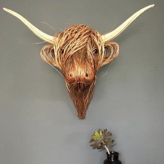 Kalsten | HighlandCharm – Rustic Cow Head Wall Decoration for a Unique Home