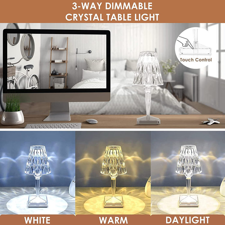 CrystaLamp - LED Table Lamp made of Diamond Crystal | Noxord