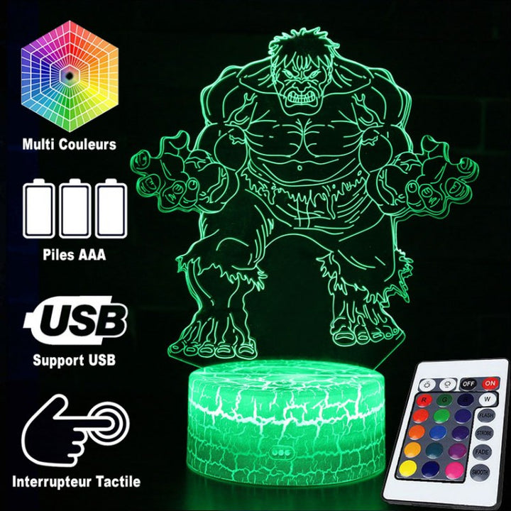 3D Lamp Marvel Hulk | Noxord