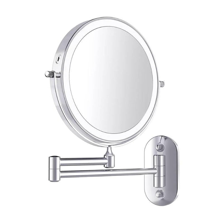 Kalsten | LED Wall Mirror with Chrome Frame and Magnifier