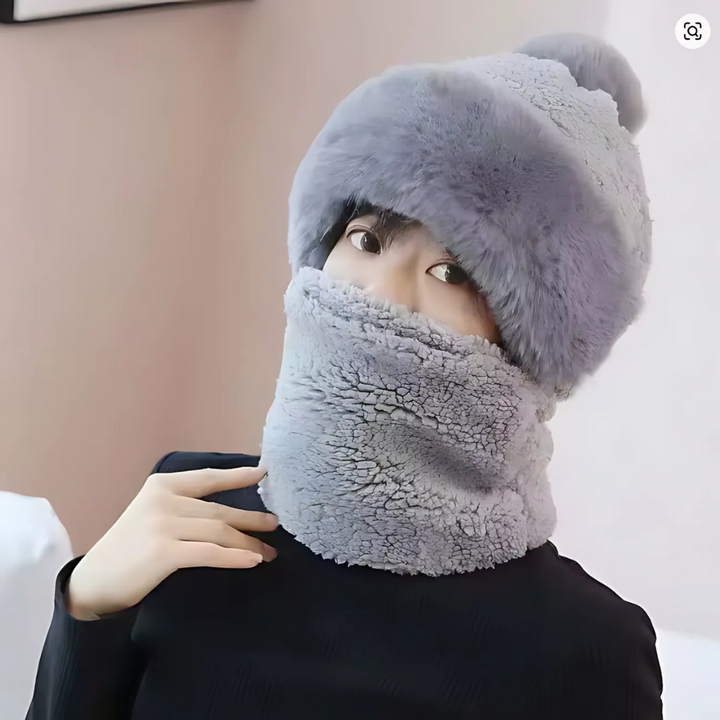 Winter Faux Fur Hat Scarf Set Noxord