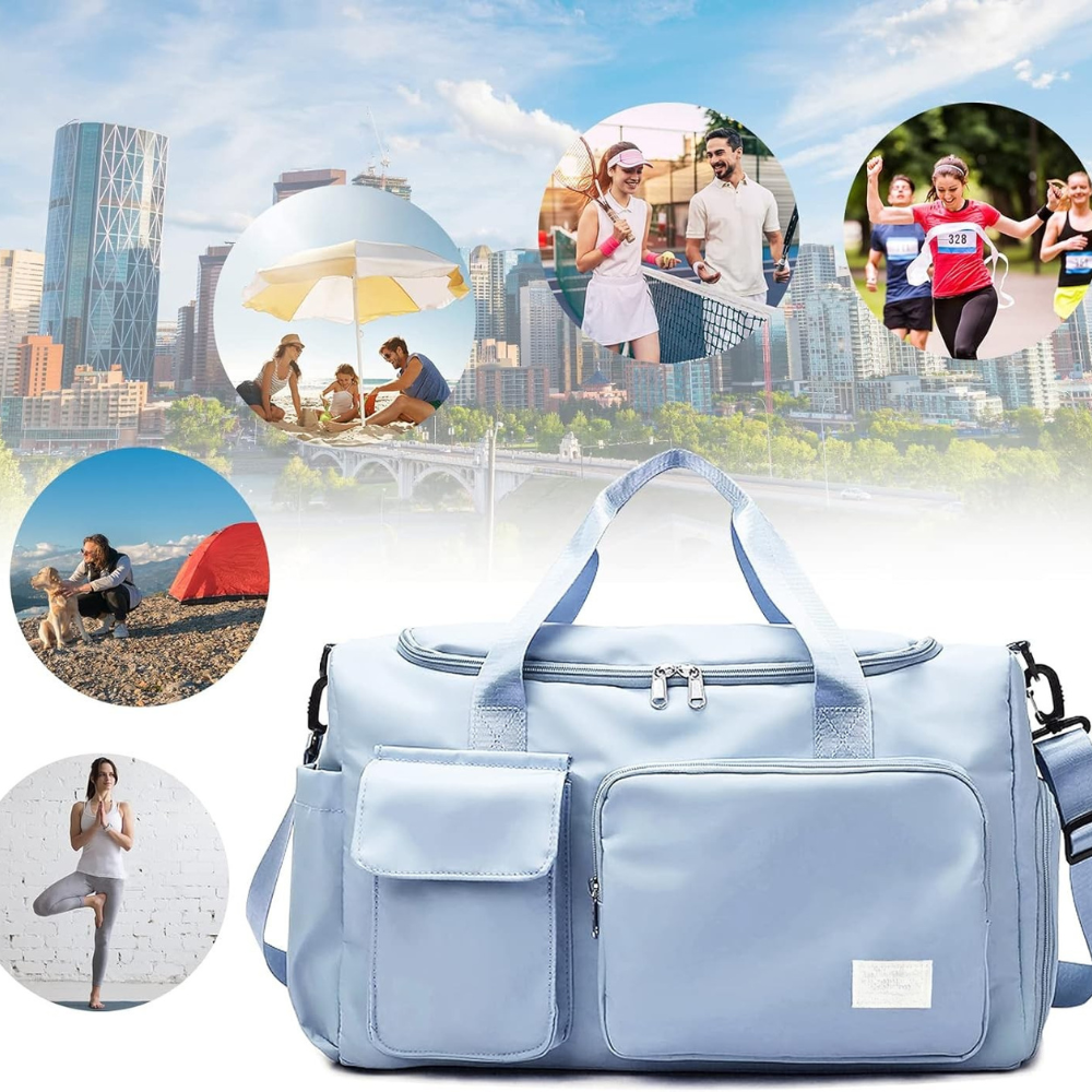 Unisex Large Travel Duffle Bag | Lightweight Multi Pocket Noxord