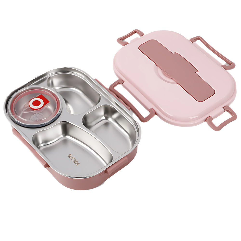 Stainless Steel Bento Lunch Box Compartments Noxord