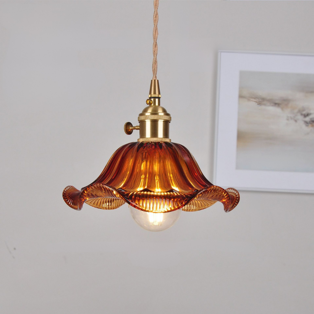 Vintage Glass Pendant Ceiling Lamp Noxord