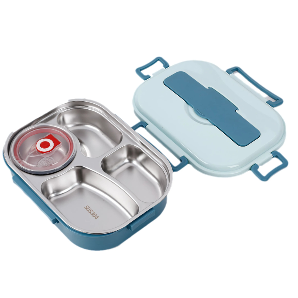 Stainless Steel Bento Lunch Box Compartments Noxord