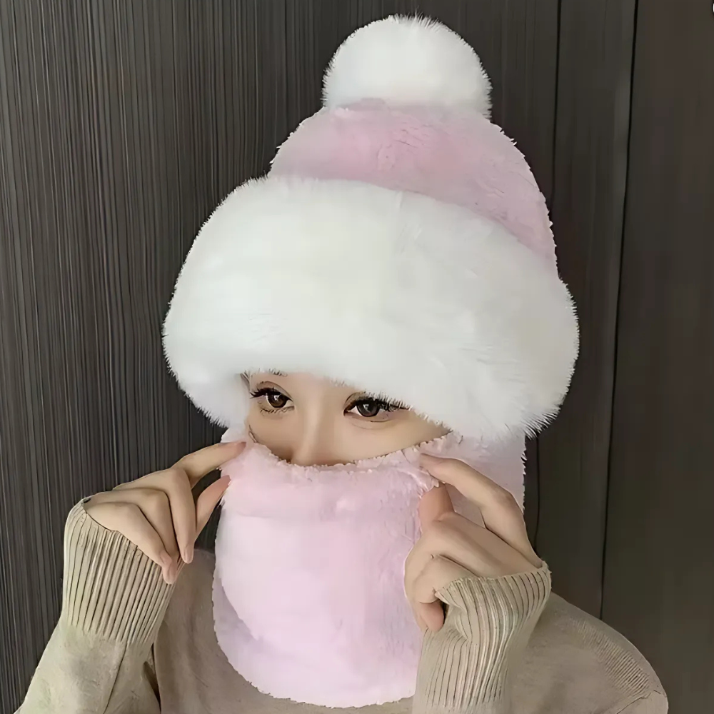 Winter Faux Fur Hat Scarf Set Noxord