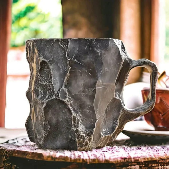 Kalsten | Faceted Mineral Crystal Coffee Mug – Elegant Glass Cup