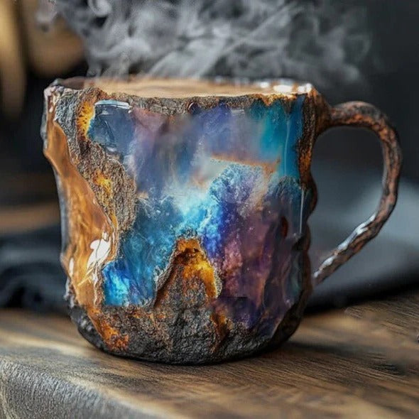 Kalsten | Faceted Mineral Crystal Coffee Mug – Elegant Glass Cup
