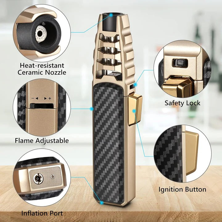 Kalsten | Adjustable Flame Torch Lighter – Blue Flame for Kitchen & Outdoor Use