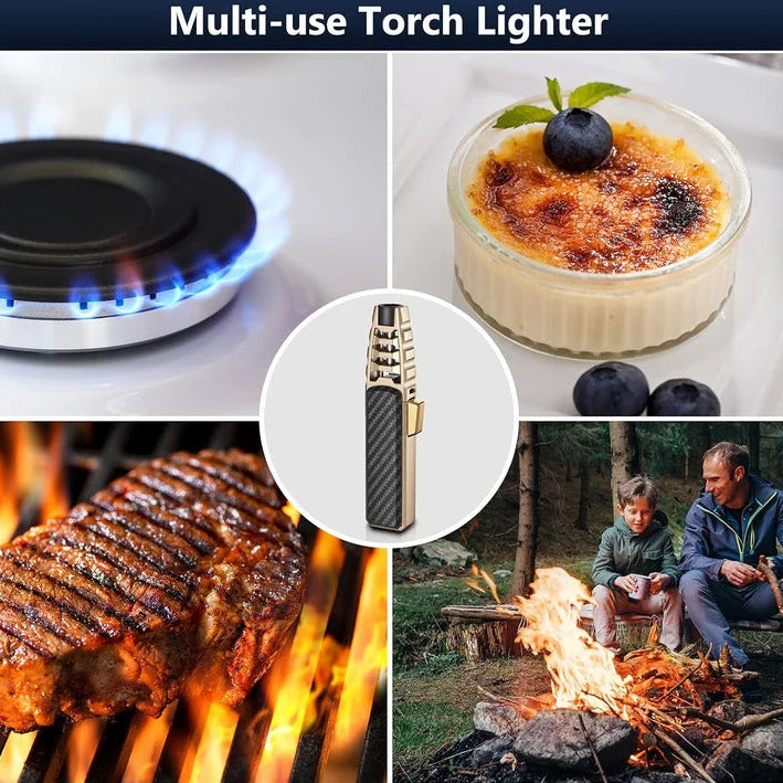 Adjustable Blue Flame Lighter for Kitchen & Outdoor Use