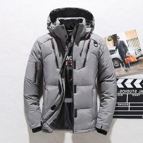Kalsten | Insulated Duck Down Jacket – Removable Hood Winter Zip Coat