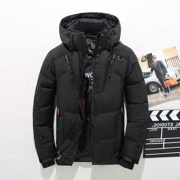 Kalsten | Insulated Duck Down Jacket – Removable Hood Winter Zip Coat