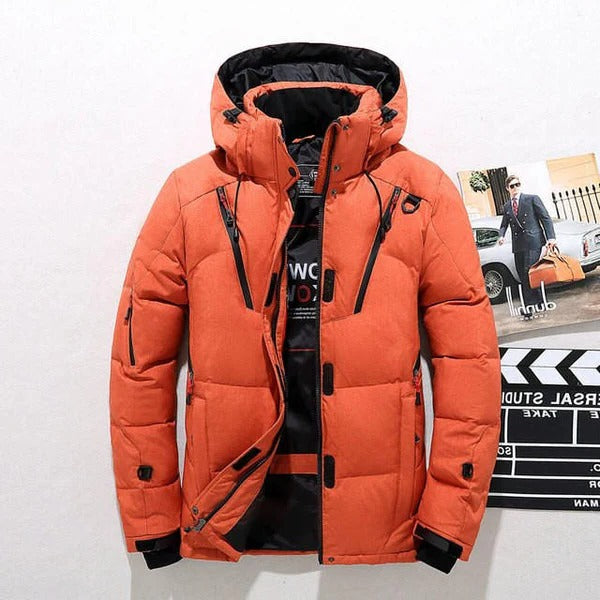 Kalsten | Insulated Duck Down Jacket – Removable Hood Winter Zip Coat