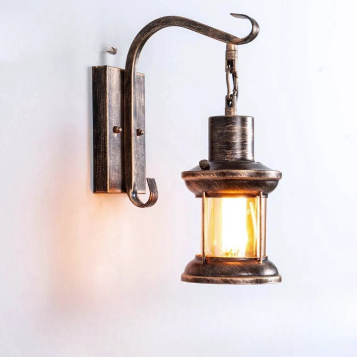 Vintage Glass Shade Wall Lamp Noxord