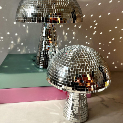 Metallic Disco Table Lamp Mushroom Design | Noxord