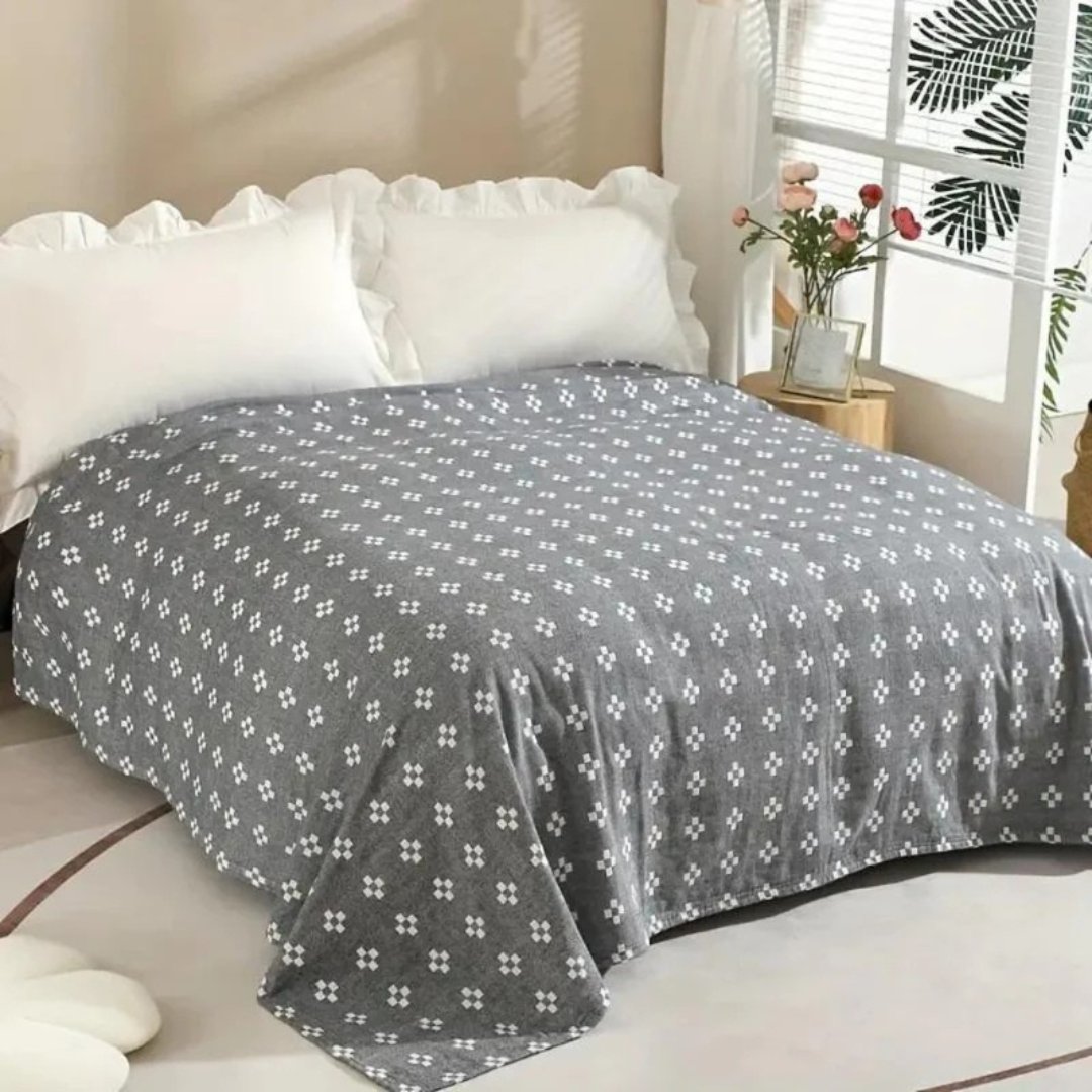Cotton Geometric Throw Blanket Noxord