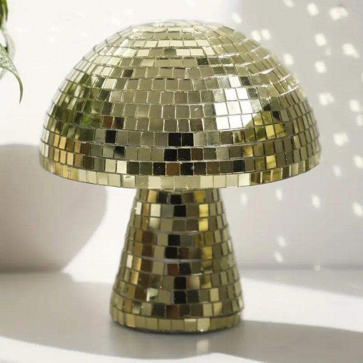 Metallic Disco Table Lamp Mushroom Design | Noxord