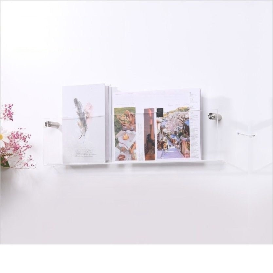 Clear Acrylic Wall Magazine Shelf Kalsten
