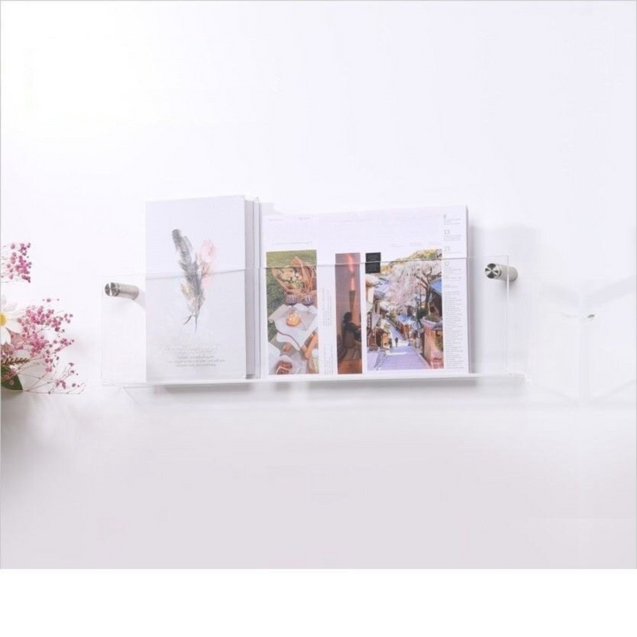 Clear Acrylic Wall Magazine Shelf Kalsten