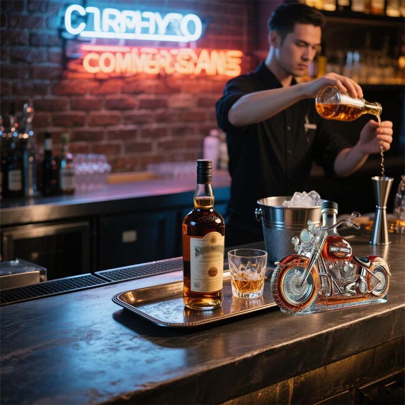 Kalsten | Harley Motorcycle Shaped Whiskey Decanter for Home Bar