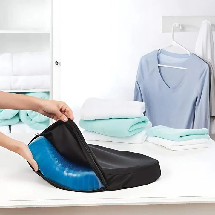 DrukVrij Orthopedic Gel Seat Cushion – Breathable Honeycomb Design for Coccyx and Back Pain Relief | Kalsten