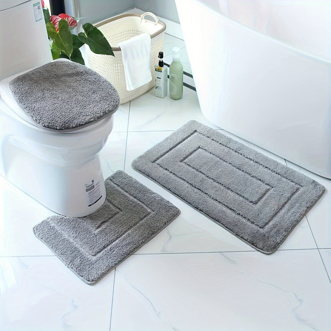 Noxord | SoftStep Luxe Bath Mat Set – Non-Slip, Quick-Drying and Washable