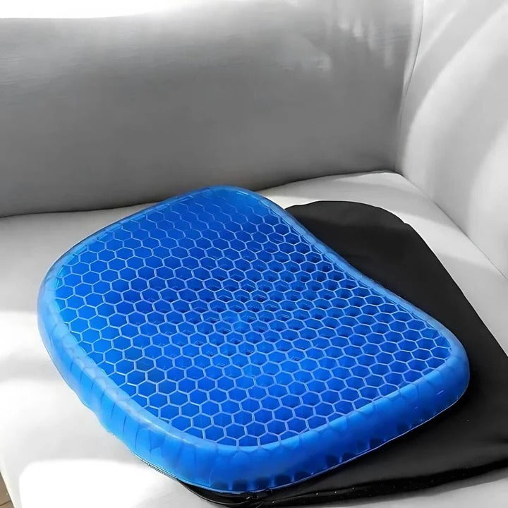 DrukVrij Orthopedic Gel Seat Cushion – Breathable Honeycomb Design for Coccyx and Back Pain Relief | Kalsten