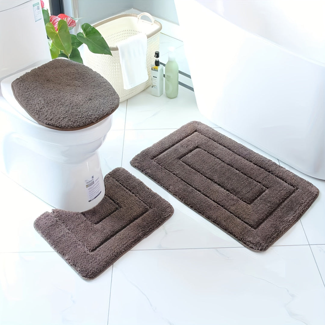 Noxord | SoftStep Luxe Bath Mat Set – Non-Slip, Quick-Drying and Washable