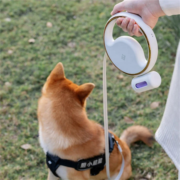 Automatic Dog Leash With Integrated Light And Pouch Holder. Noxord