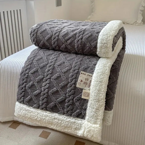Reversible Sherpa Fleece Blanket, Soft and Cozy for Year-Round Comfort, 50 x 60 – Lightweight and Machine Washable