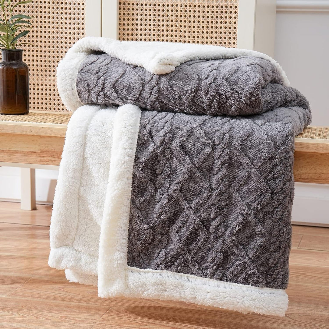 Reversible Sherpa Fleece Bedspread