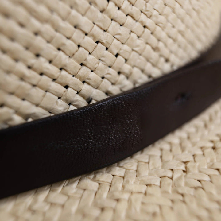 Modern Minimalist Straw Fedora Hat – Coffee | Kalsten