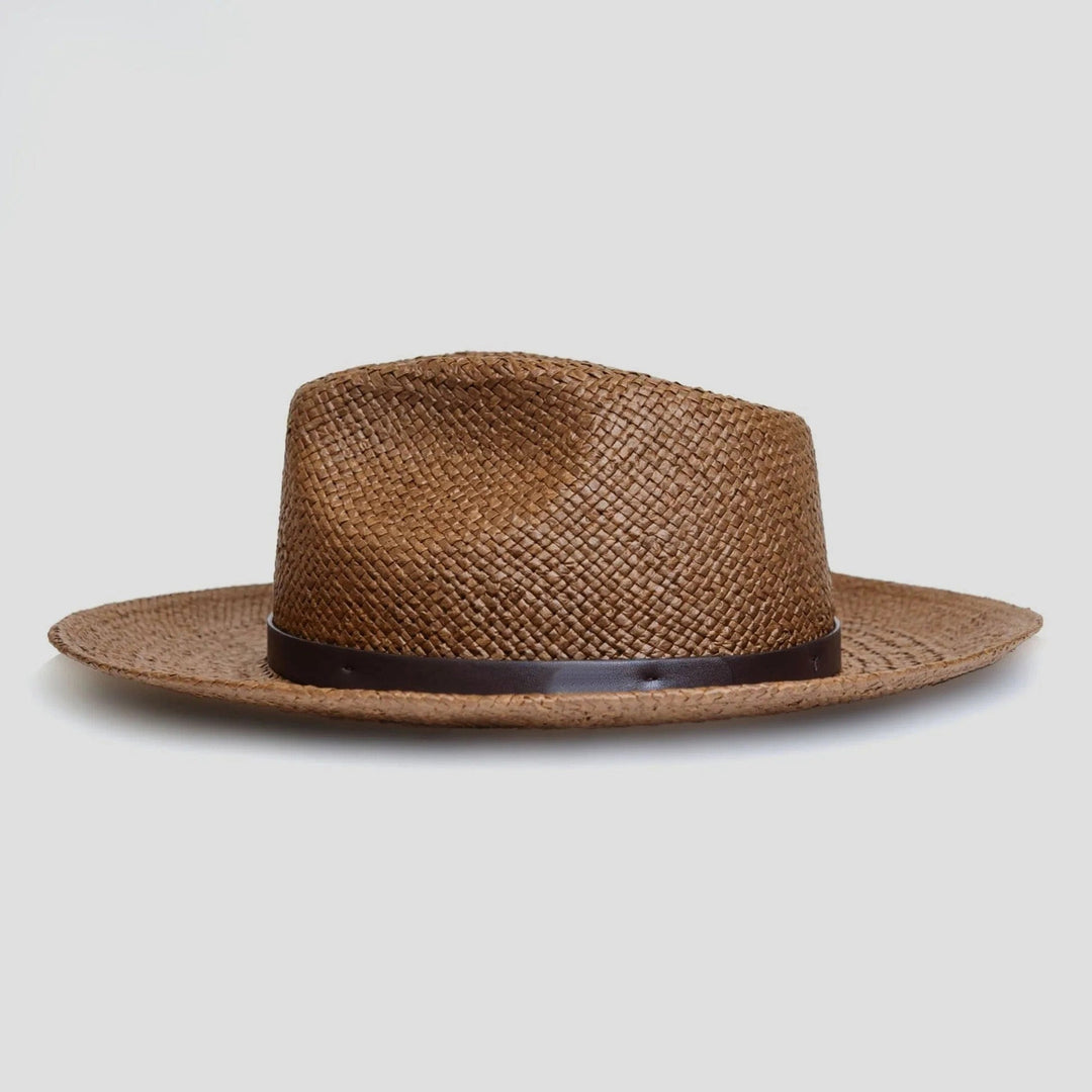Modern Minimalist Straw Fedora Hat – Coffee | Kalsten