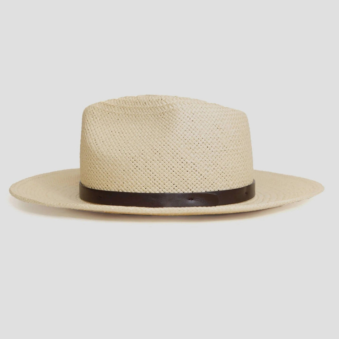 Modern Minimalist Straw Fedora Hat – Coffee | Kalsten