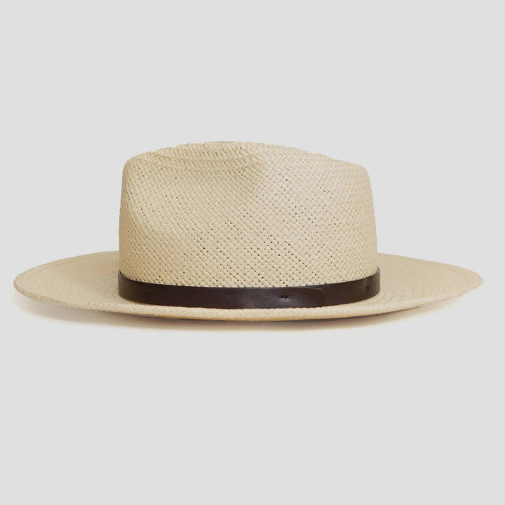 Modern Minimalist Straw Fedora Hat – Coffee | Kalsten