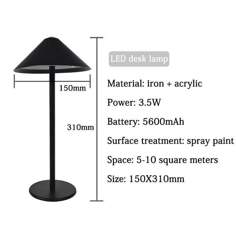 Elegant Wireless Desk Lamp with Adjustable Lighting and Luxury Design Kalsten