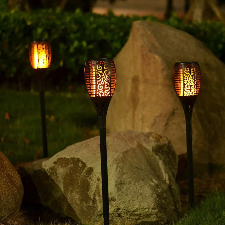 Solar Flame Effect Garden Torch Light Noxord