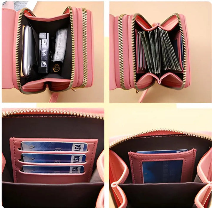Soft Leather Shoulder Bag with Anti-Theft Protection - SafeTouch | Kalsten